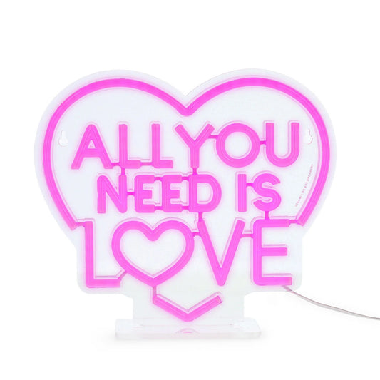 Lâmpada LED com efeito néon - All You Need is Love - It's a Sign