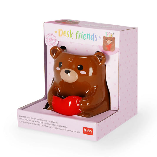 Porta-canetas em cerâmica - Urso - Desk Friends