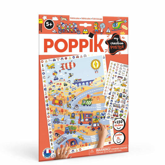 Poppik poster + autocolantes - Veiculos