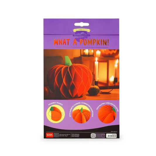 Abóbora de Halloween em papel dobrável - Que abóbora!