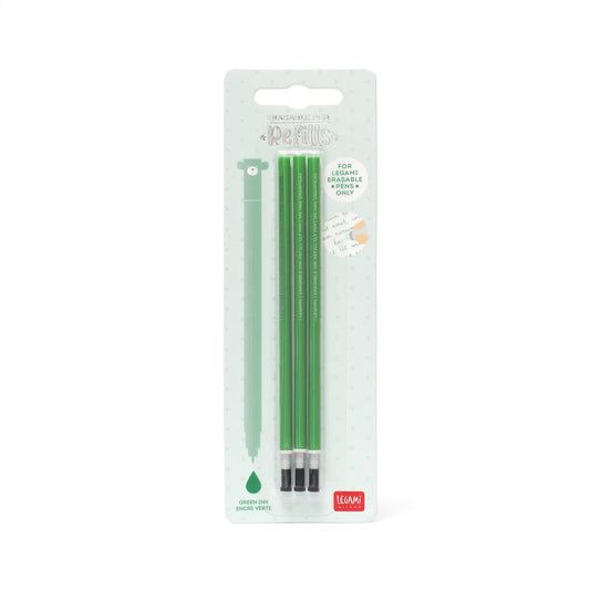 Conjunto de 3 Recargas para Canetas Apagáveis Legami - Tinta Verde