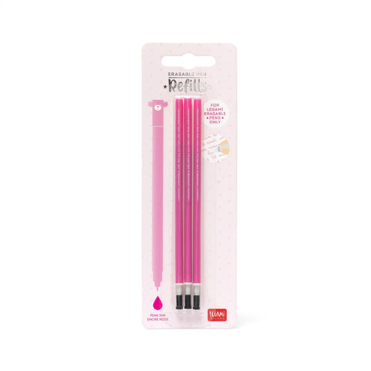 Conjunto de 3 Recargas para Canetas Apagáveis Legami - Tinta Rosa