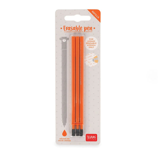 Conjunto de 3 Recargas para Canetas Apagáveis Legami - Tinta Laranja