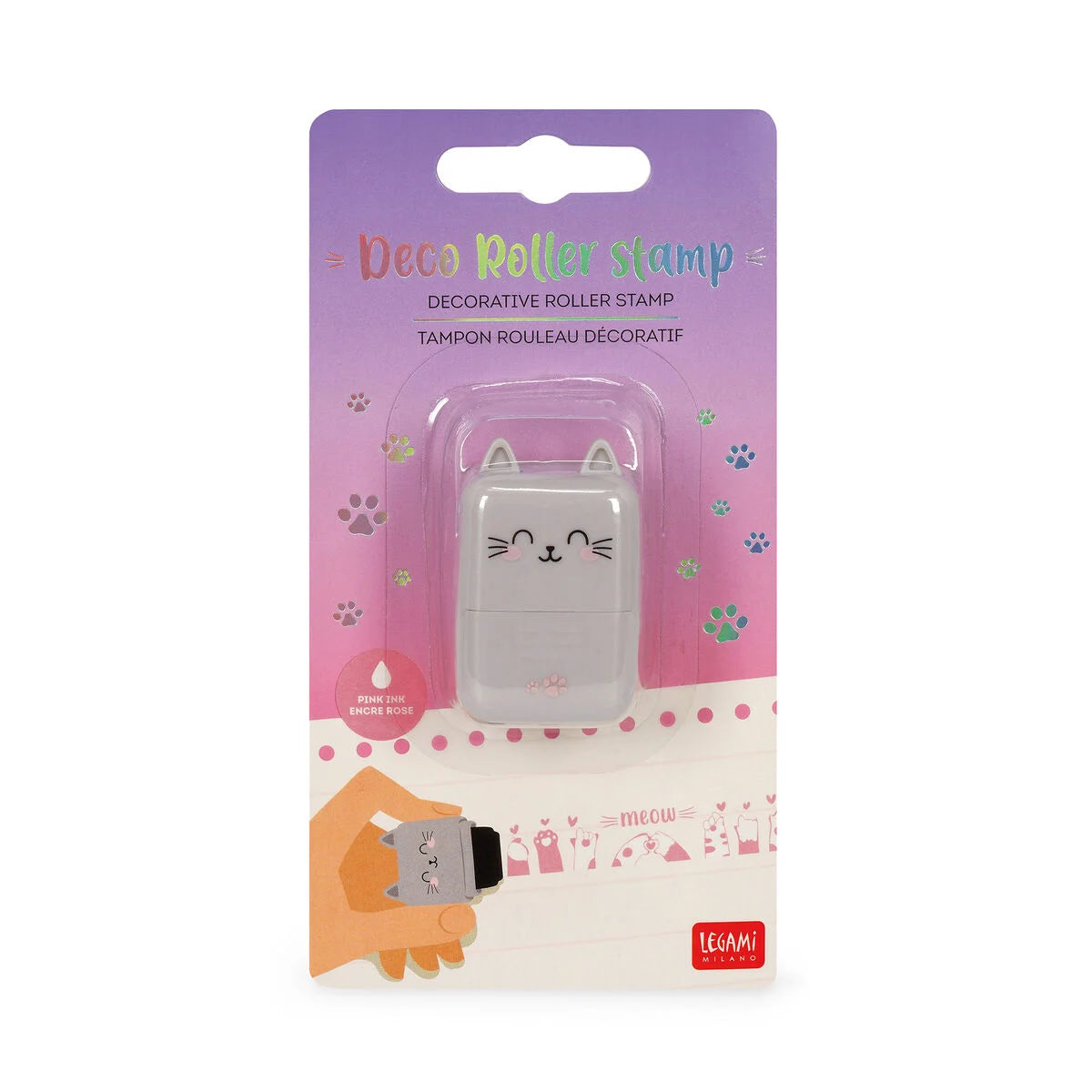 Carimbo decorativo de rolo - Kitty