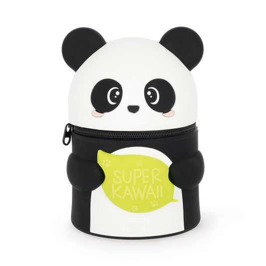 ESTOJO XL EM SILICONE 2 EM 1 PANDA