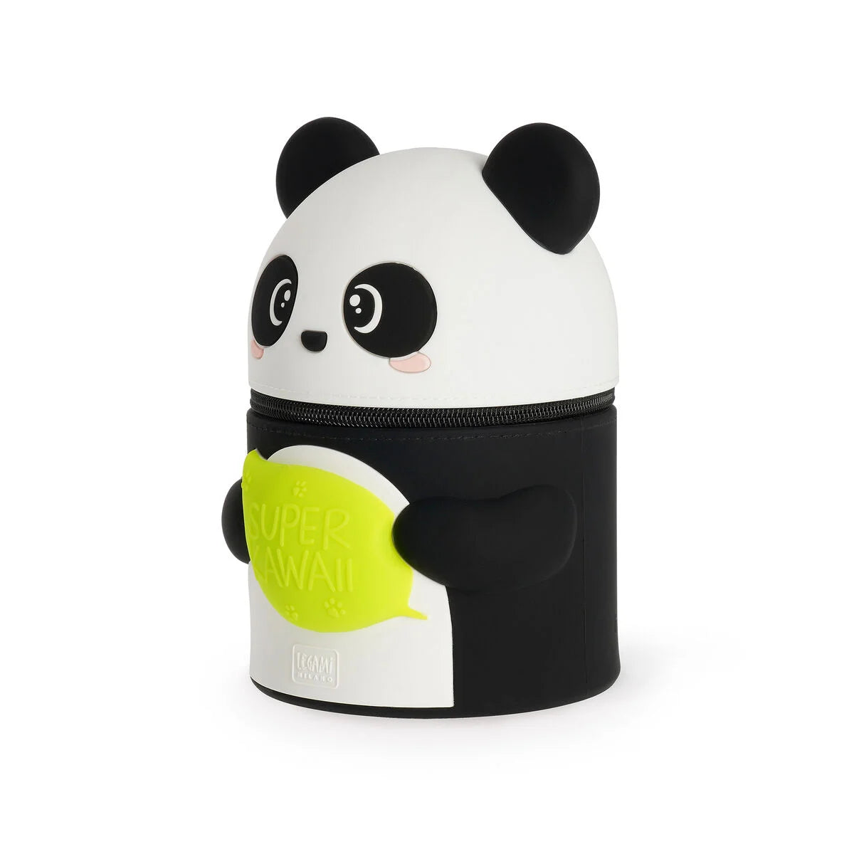 ESTOJO XL EM  SILICONE 2 EM 1 PANDA