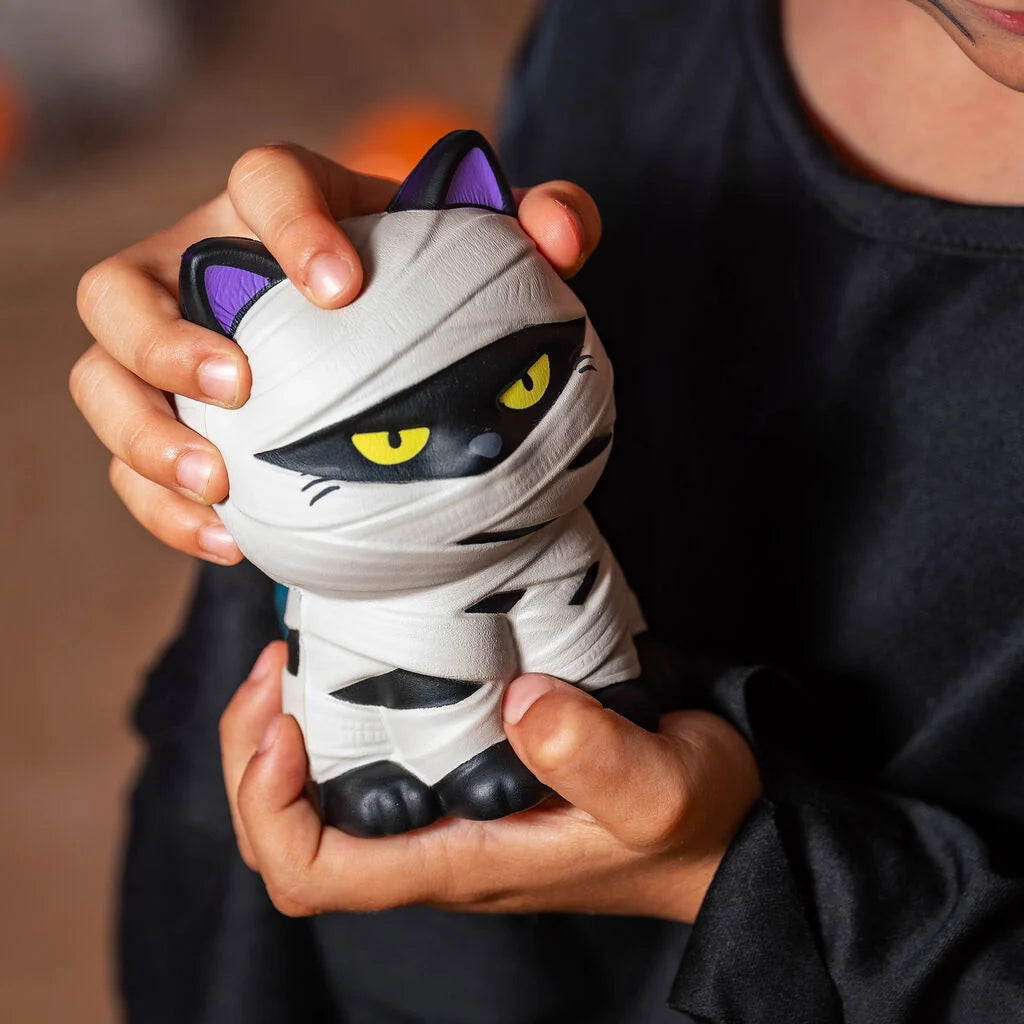 Brinquedo anti-stress de Halloween - Gato-múmia