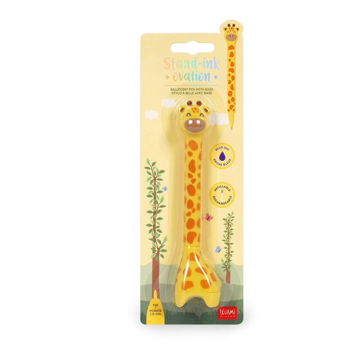 Caneta esferográfica Girafa com base - Stand-Ink Ovation