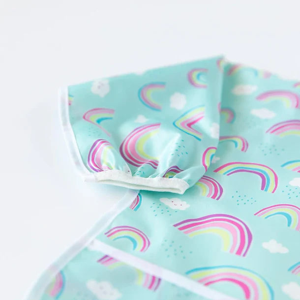 Babete Sleeved Bib: Rainbows