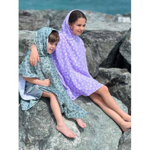 Poncho 65x65 cm -  Leopard Green