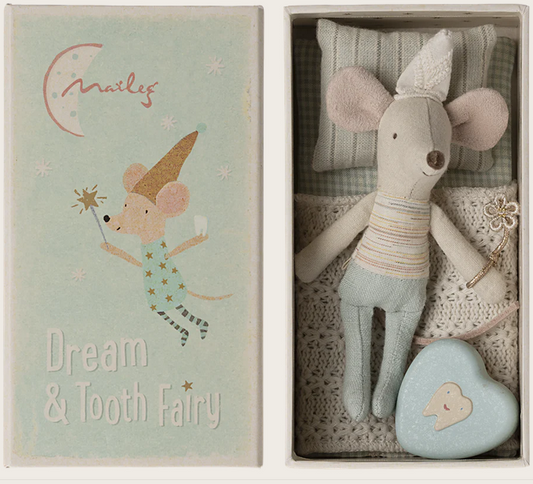 tooth fairy mouse, little brother in matchbox
