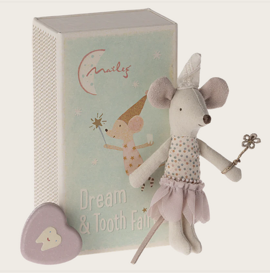 Tooth fairy mouse, Little sister in matchbox - FADA DOS DENTES ROSA