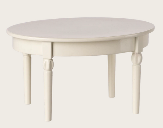 Mesa de jantar vintage – Branco creme