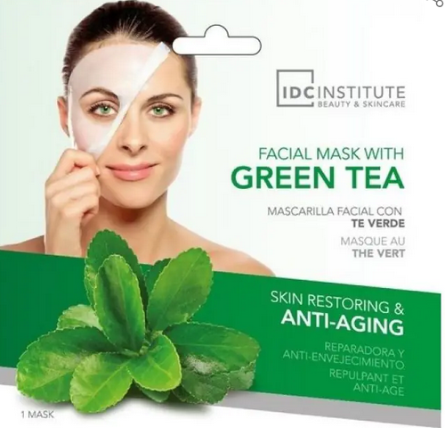 Máscara facial de chá verde