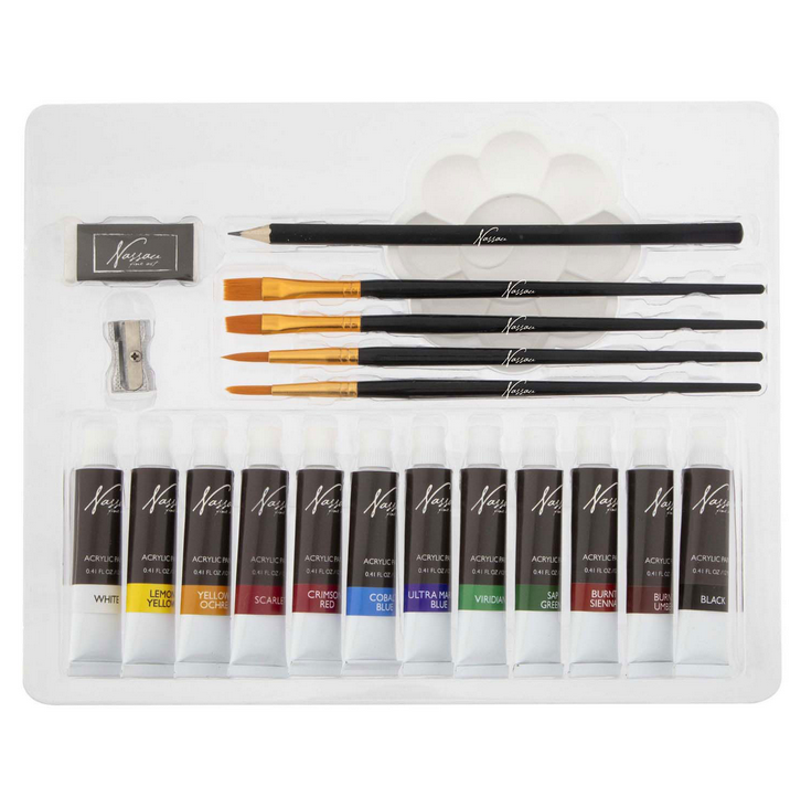 Conjunto de tinta acrílico para pintura e desenho 21 pcs