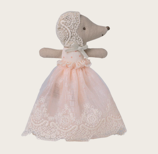 Ratinha bebé com roupa de festa – Rosa pastel - Maileg