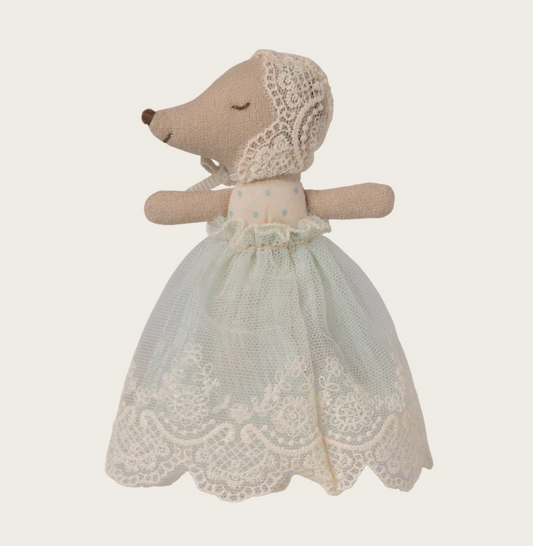 Ratinha bebé com roupa de festa – Verde Menta - Maileg