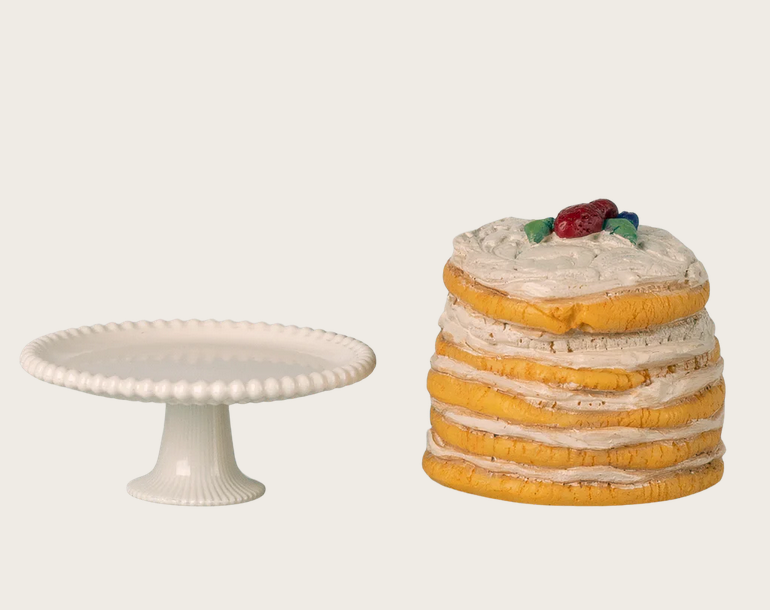 Bolo de festa e suporte para bolo - Maileg