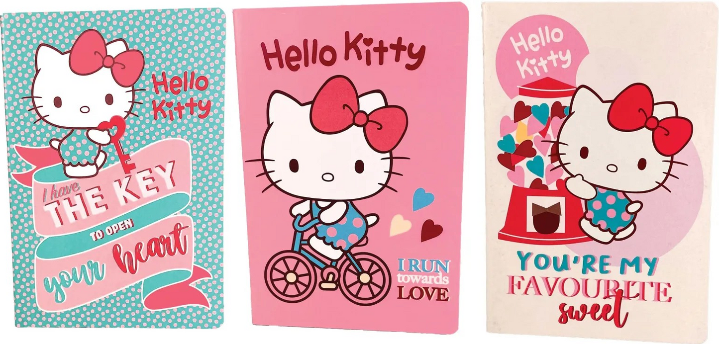 Caderno A5 Pautado - Hello Kitty