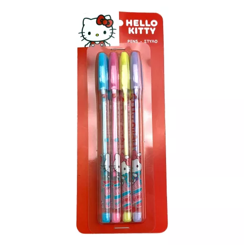 Conjunto de 4 Canetas - Hello Kitty