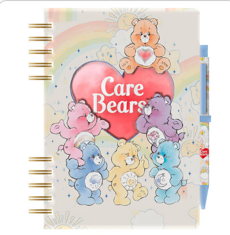 Caderno A5 + caneta e adesivos dos Ursinhos Carinhosos