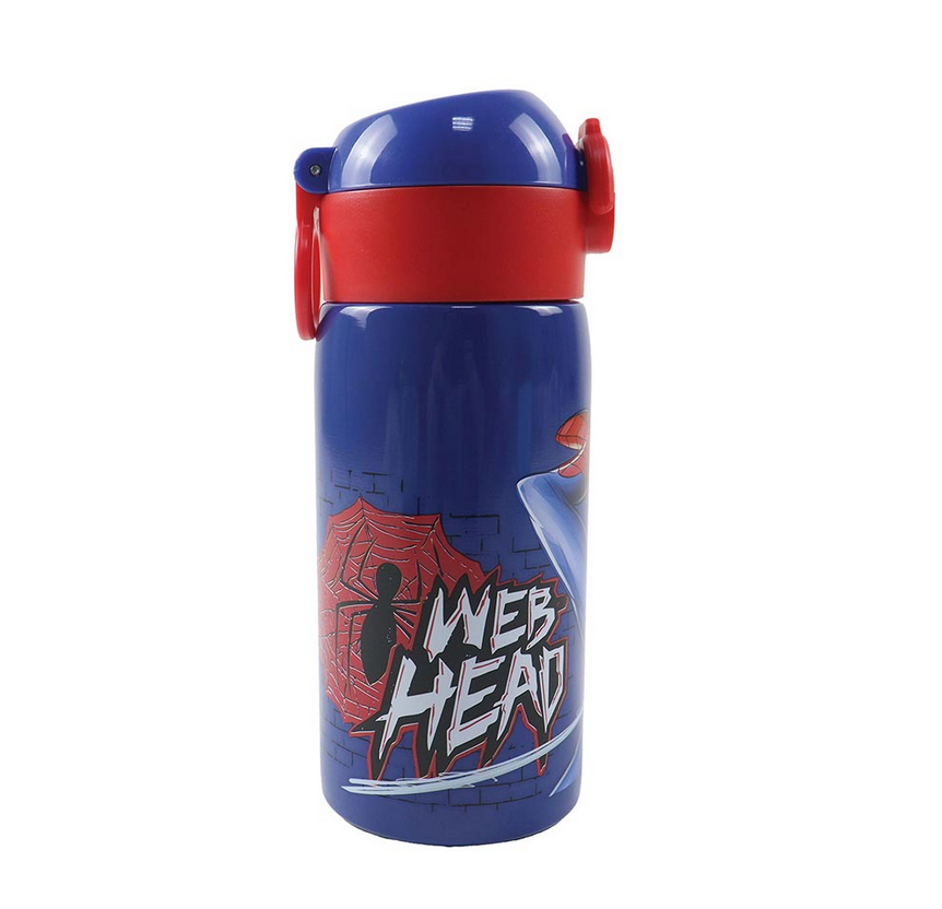 Garrafa Inox 500ml com palhinha - Spiderman
