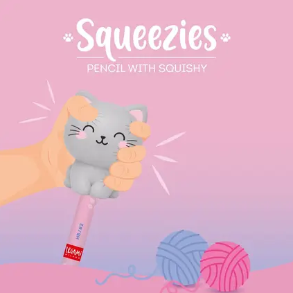 Lápis HB Squeezies - Kitty