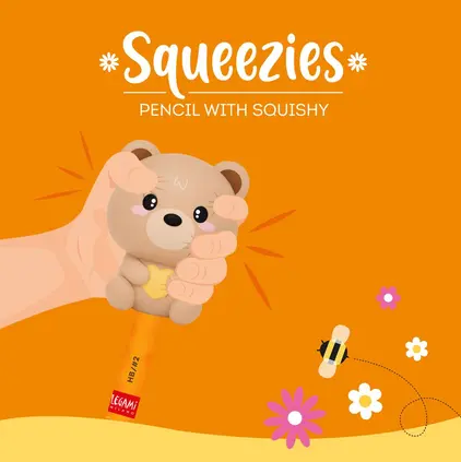 Lápis HB Squeezies - Teddy Bear