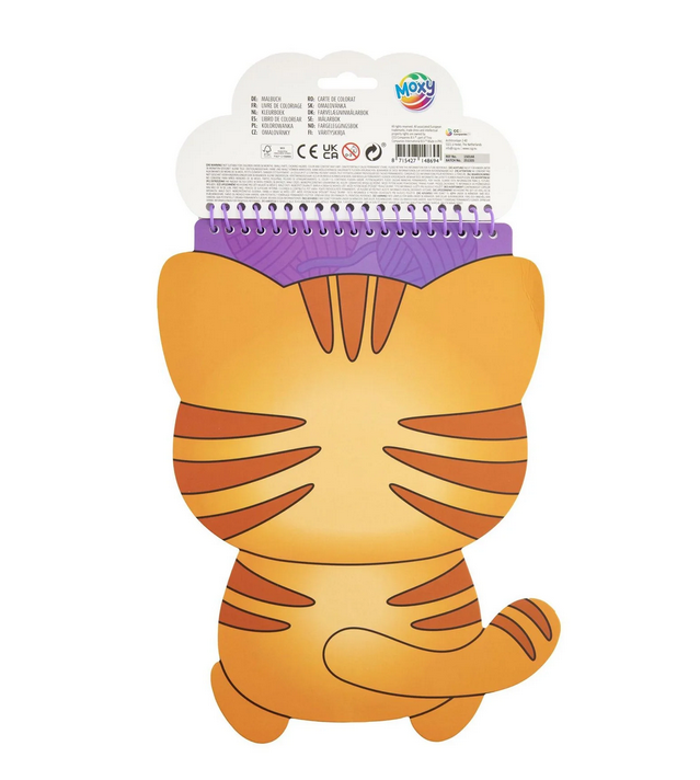 Livro de colorir com 6 lápis - Gato