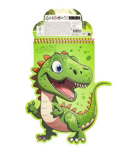 Livro de colorir com 5 marcadores - Dinossauro