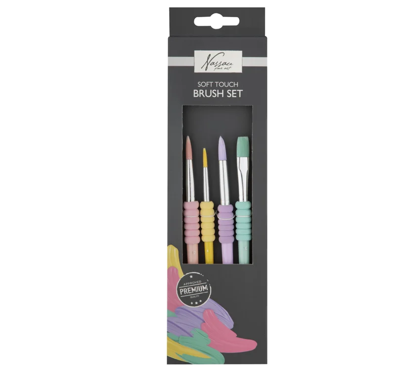 Conjunto de 4 Pinceis Soft Touch