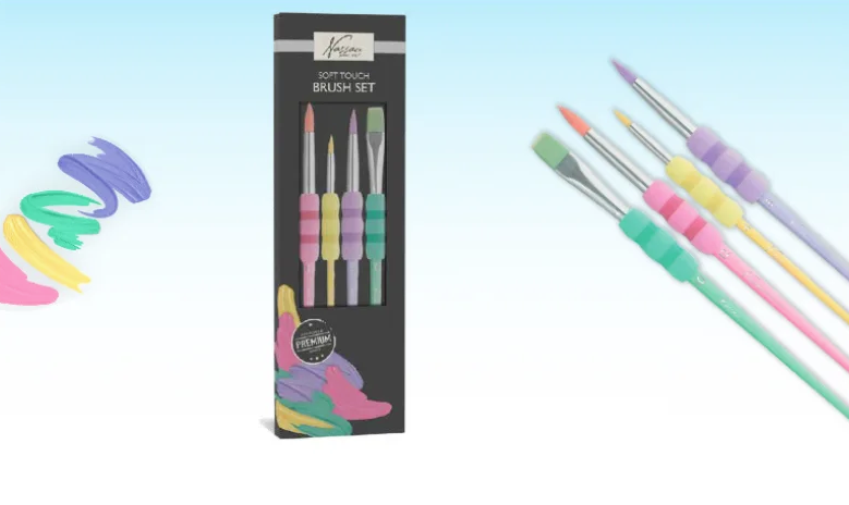 Conjunto de 4 Pinceis Soft Touch