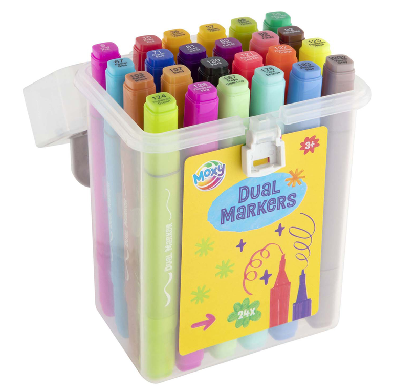Marcadores duplos 24 pcs