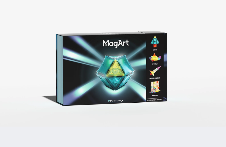 Blocos de Construção Magneticos - MagArt 64pçs