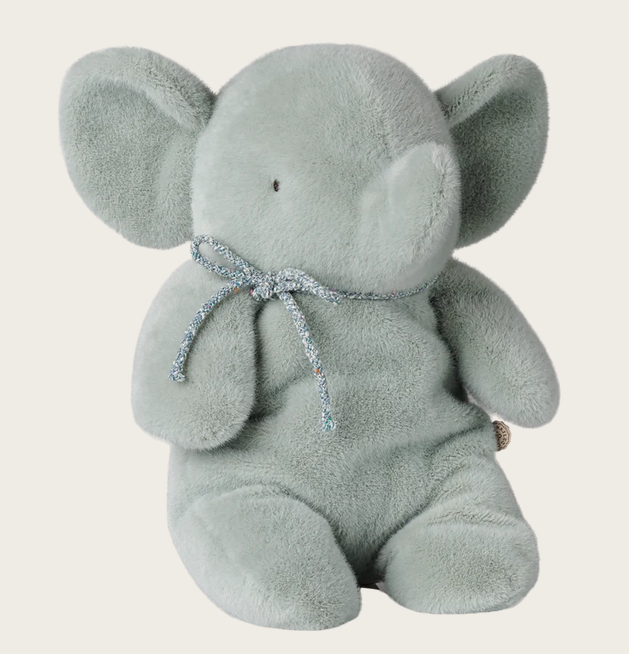 Peluche  elefante, tamanho médio – Verde-menta suave