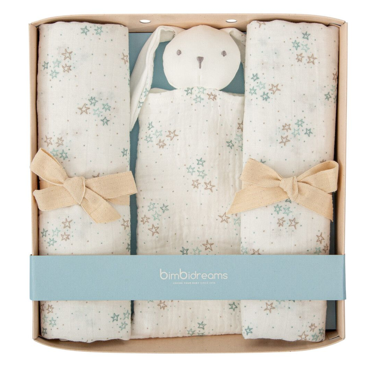 Kit de Duas Fraldas e Doudou - Stars Azul
