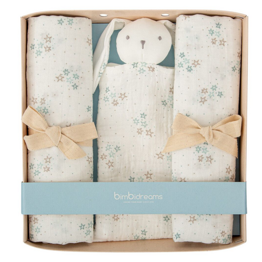 Kit de Duas Fraldas e Doudou - Stars Azul
