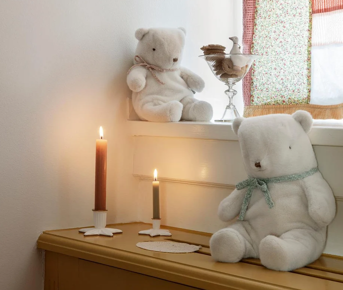 Urso de peluche, Médio – Branco 24cm