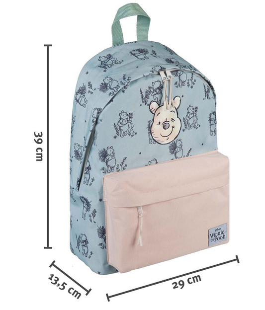 MOCHILA ESCOLAR C/ BOLSO FRONTA WINNIE THE POOL