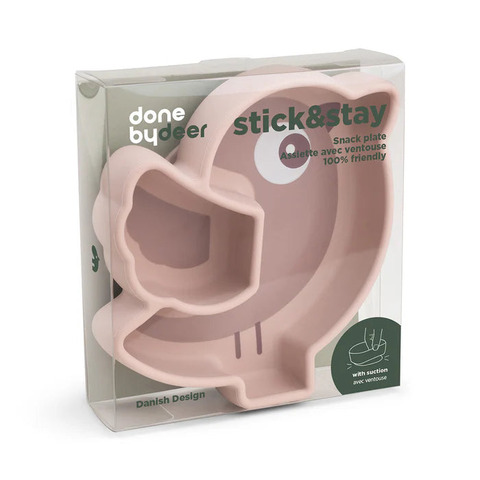 Plato snack de silicona Stick&amp;Stay - Birdee - Polvo