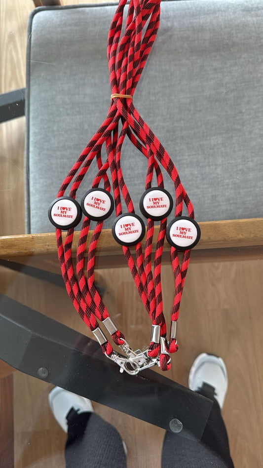 Fita/lanyard porta chaves ou cartões - I Love My Soulmate