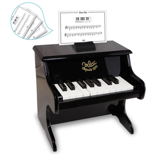 Piano de Madeira Preto