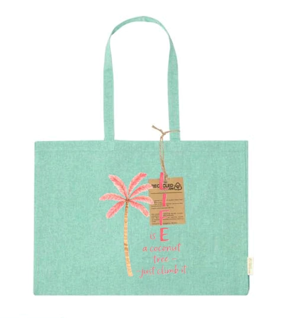 Tote Bag L - Life is a Coconut Tree-Just Climb It