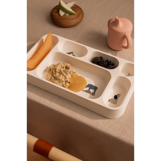 Prato com Divisorias - Peach / Sea shell