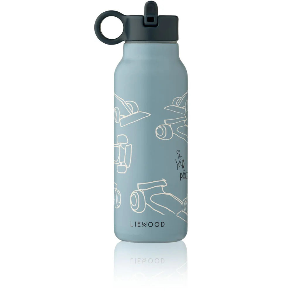 Garrafa Termica 350ml -  Race cars / Beach blue