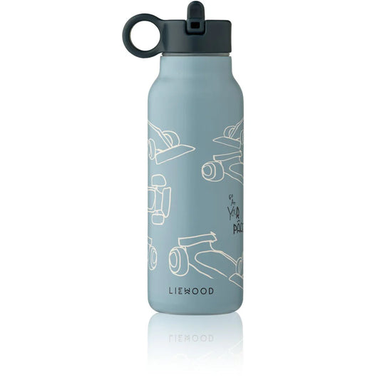 Garrafa Termica 350ml -  Race cars / Beach blue