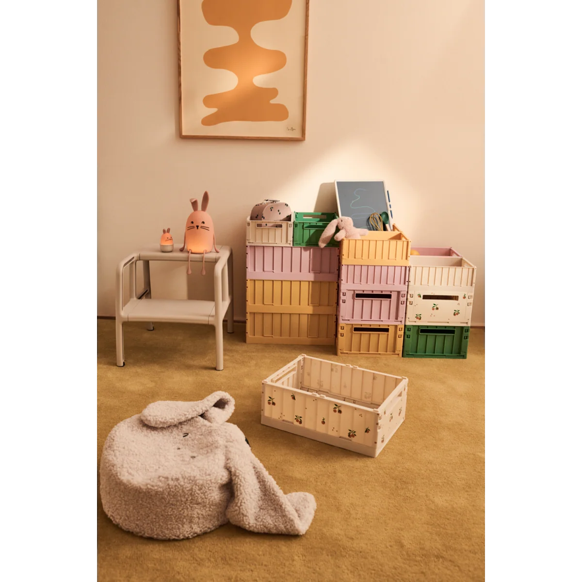 Caixa de Armazenamento Média Weston - Peach / Sea shell