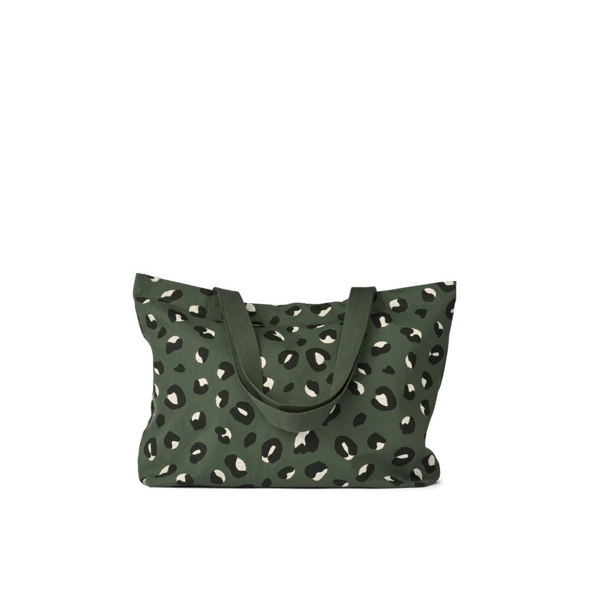 Tote Bag Big - Wild leo / Forest green