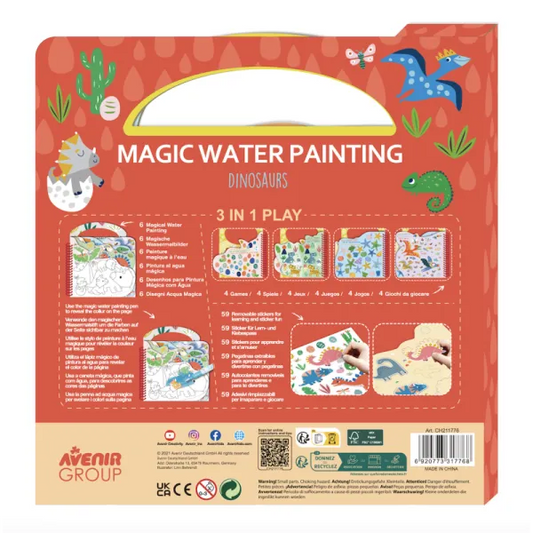 Livro de Atividades & Colorir com Água – Dinosauros