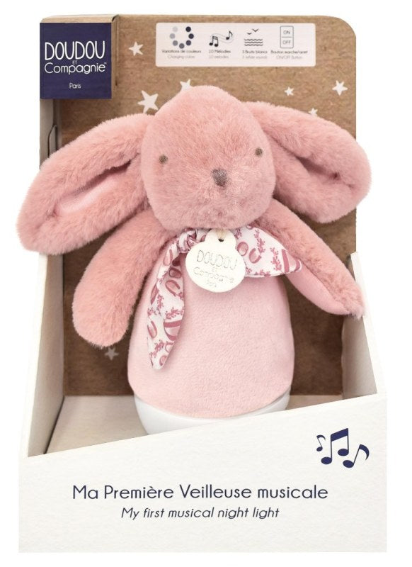 Luz de Presença e Musical Coelho Rosa Doudou